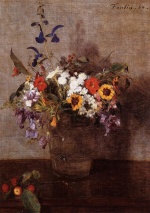 Henri Fantin Latour - Peintures - Fleurs diverses