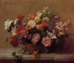 Henri Fantin Latour  - Bilder Gemälde - Flowers