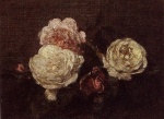 Henri Fantin Latour  - Peintures - Fleurs Roses