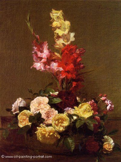 Gladiolas and Roses