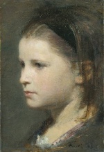Henri Fantin Latour  - Bilder Gemälde - Head of a Young Girl