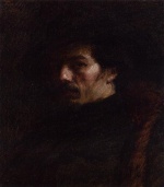 Henri Fantin Latour  - paintings - Portrait of Alphonse Legros