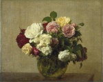 Henri Fantin Latour  - Peintures - Roses