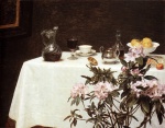 Henri Fantin Latour  - Peintures - Nature morte sur un coin de table