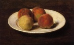 Henri Fantin Latour  - paintings - Still Life (Still Life of Four Peaches)