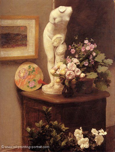 Still Life with Torso and Flowers