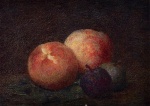 Henri Fantin Latour  - Bilder Gemälde - Two Peaches and two Plums