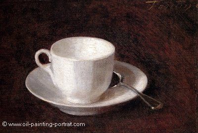 White Cup and Saucer
