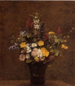 Henri Fantin Latour  - Bilder Gemälde - Wildblumen (Wildflowers)