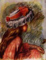 Pierre Auguste Renoir  - Peintures - Visage de jeune fille
