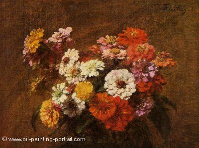 Zinias in a Vase