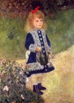 Pierre Auguste Renoir  - paintings - A Girl with a Watering Can