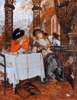James Jacques Joseph Tissot - paintings - A Luncheon