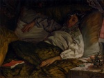James Jacques Joseph Tissot - Peintures - Une dame allongée