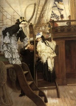 James Jacques Joseph Tissot - Peintures - Embarquement à bord du yacht