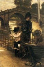 James Jacques Joseph Tissot - paintings - By the Thames at Richmond