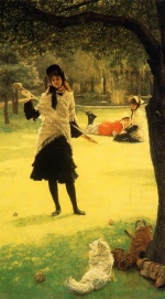 James Jacques Joseph Tissot - paintings - Croquet