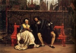 James Jacques Joseph Tissot - Peintures - Faust et Marguerite dans le jardin