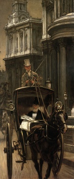James Jacques Joseph Tissot - paintings - Going to Business
