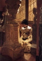James Jacques Joseph Tissot - Bilder Gemälde - In the Louvre