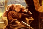 James Jacques Joseph Tissot - Bilder Gemälde - Kathleen Newton in an Armchair