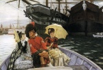 James Jacques Joseph Tissot  - Peintures - Les docks de Portsmouth 