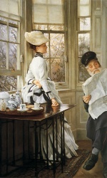 James Jacques Joseph Tissot  - paintings - Reading the News