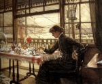 James Jacques Joseph Tissot  - paintings - Room Overlooking the Harbour