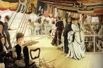 James Jacques Joseph Tissot  - Peintures - Le bal sur le bateau