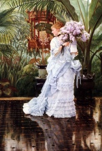 James Jacques Joseph Tissot  - Peintures - Le bouquet de lilas