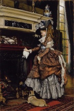 James Jacques Joseph Tissot  - Bilder Gemälde - The Fireplace