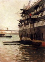 James Jacques Joseph Tissot  - paintings - The Hull of a Battle Ship