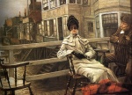 James Jacques Joseph Tissot  - Peintures - En attendant le ferry