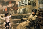 James Jacques Joseph Tissot  - Peintures - En attendant le ferry