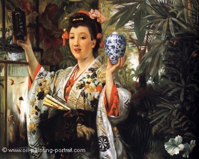Young Lady holding Japanese Objects