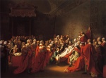 John Singleton Copley  - paintings - The Colapse of the Earl of Chatam in the House of Lords (The Death of the Earl Chatham)