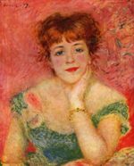 Pierre Auguste Renoir  - paintings - Jeanne Samary in a Low-Necked Dress