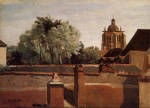 Jean Baptiste Camille Corot - Bilder Gemälde - Bell Tower of the Church of Saint Paterne at Orleans