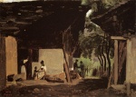 Jean Baptiste Camille Corot - Peintures - Entrée d'un chalet dans le haut-pays bernois
