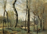 Jean Baptiste Camille Corot - Peintures - Premières feuilles près de Nantes