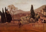 Jean Baptiste Camille Corot - paintings - Gardens of the Villa d Este at Tivoli