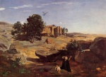Jean Baptiste Camille Corot  - paintings - Hagar in the Wilderness