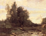 Jean Baptiste Camille Corot  - paintings - Le torrent Pierreaux