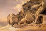 Jean Baptiste Camille Corot  - Peintures - Rochers à Amalfi