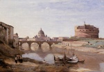 Jean Baptiste Camille Corot  - Bilder Gemälde - Rome Castle Sant Angelo