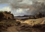 Jean Baptiste Camille Corot  - Peintures - La campagne romaine (La Cervara)