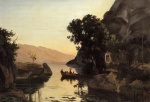 Jean Baptiste Camille Corot  - Peintures - Vue sur la Riva, Tyrol italien