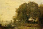 Jean Baptiste Camille Corot  - Peintures - Péninsule Boisée