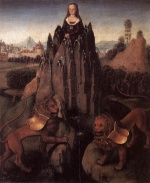 Hans Memling - Bilder Gemälde - Allegory with a Virgin 
