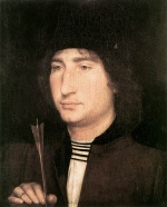 Hans Memling - paintings - Portrait of a Man with an Arrow